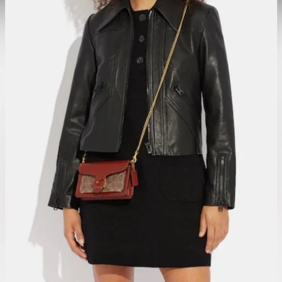 Coach Tabby Crossbody Wristlet Brass/Rust NWT - Picture 16 of 17